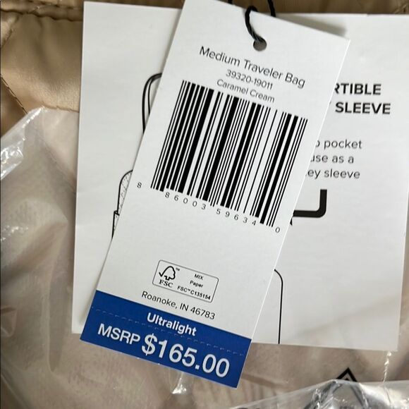 Vera Bradley Quilted Ultra light Caramel Medium Traveler Overnight Bag - Picture 2 of 7